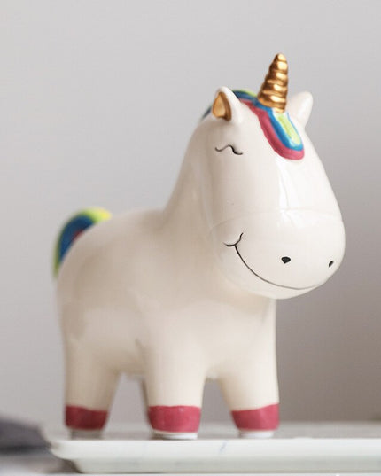 Smiling Unicorn Piggy Bank