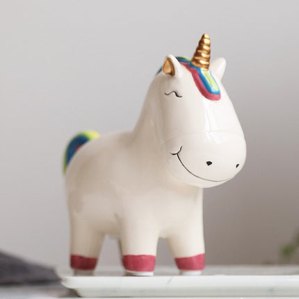 Smiling Unicorn Piggy Bank