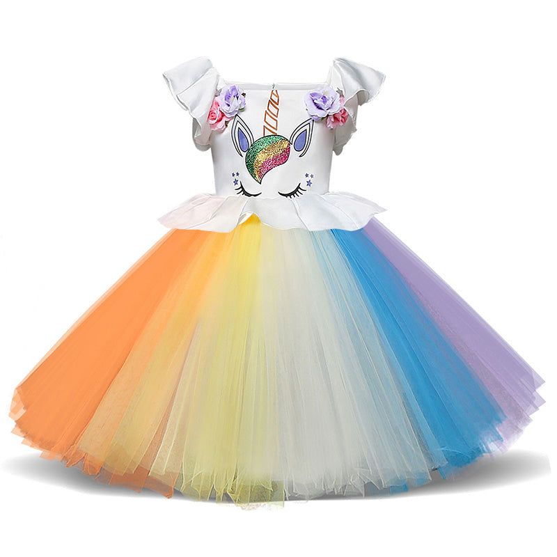 Rainbow Unicorn Birthday Dress
