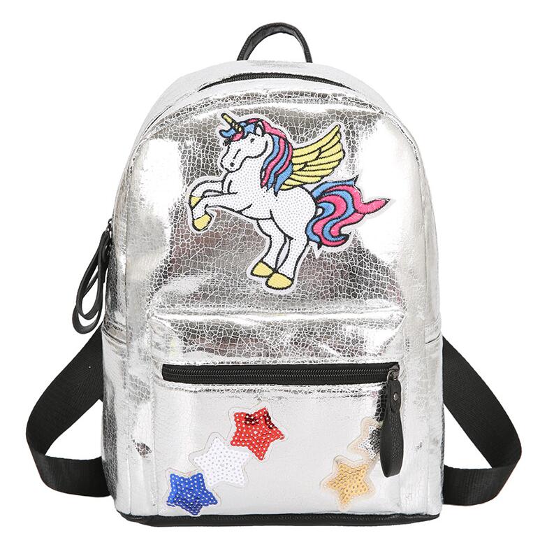 Silver discount unicorn backpack