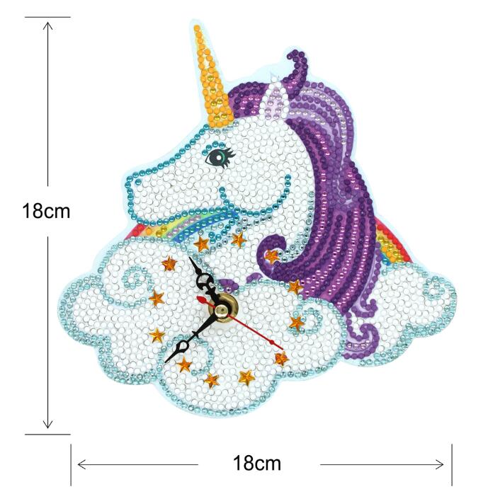 Mosaic Unicorn Clock