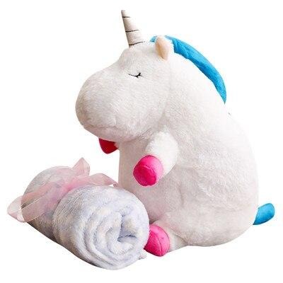 Blue And White Unicorn Plush