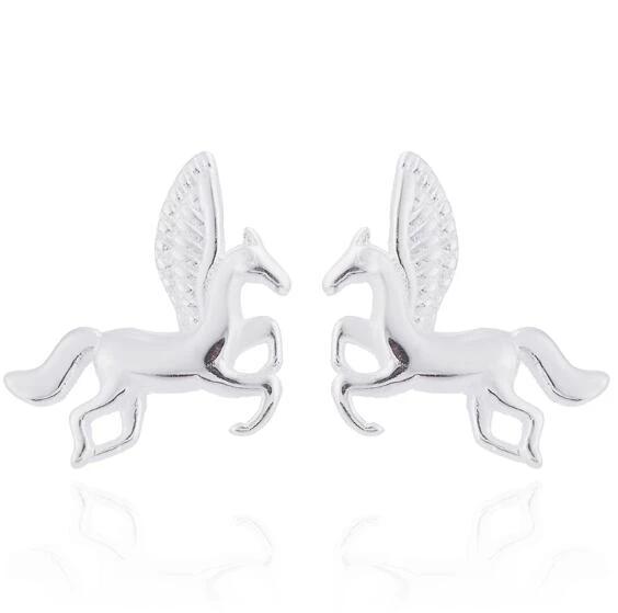 Gold Winged Unicorn Earrings