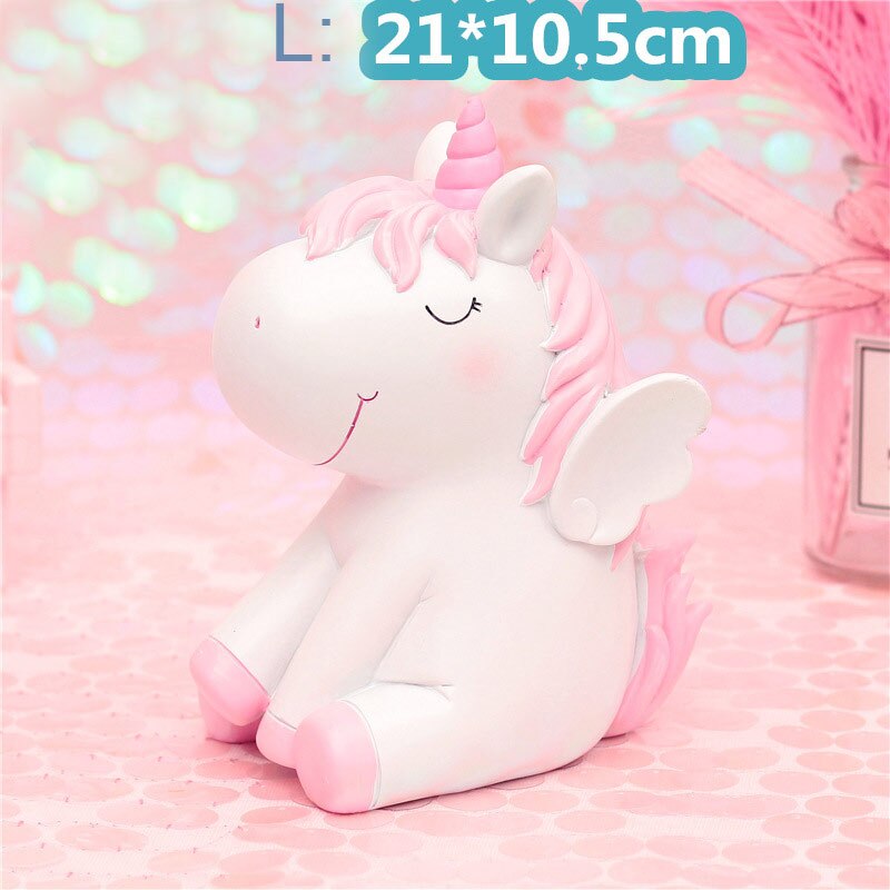 Blue Angel Unicorn Piggy Bank