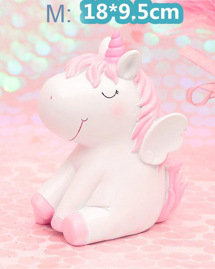 Blue Angel Unicorn Piggy Bank