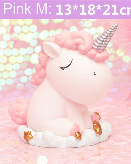Blue Angel Unicorn Piggy Bank