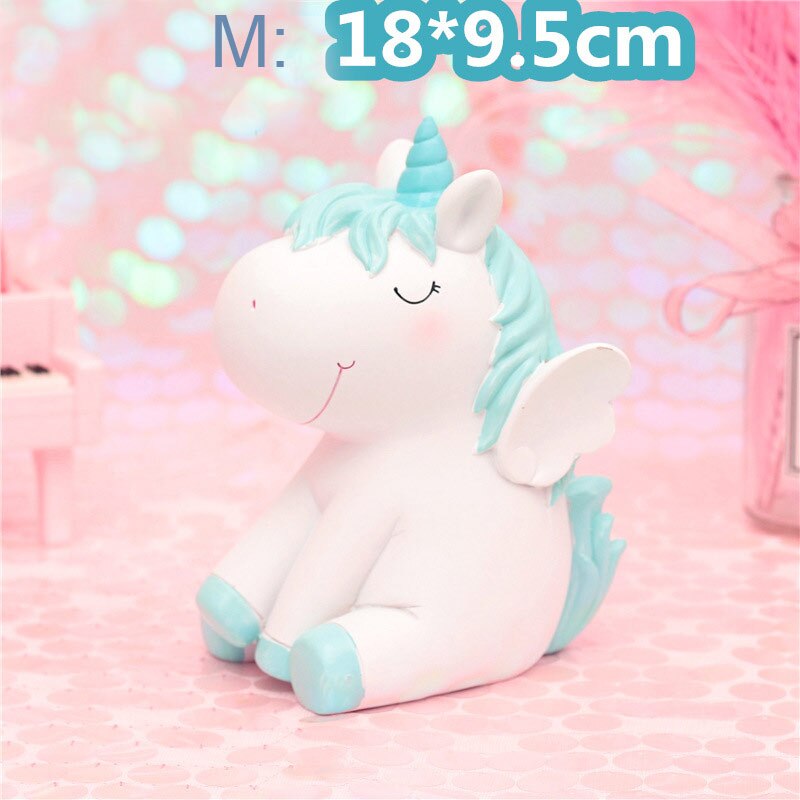 Blue Angel Unicorn Piggy Bank