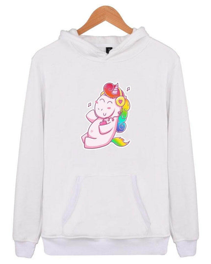 Cute Unicorn Hoodie white