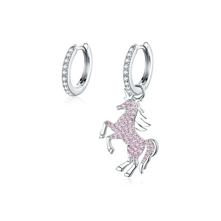 Pink Sparkly Unicorn Earrings