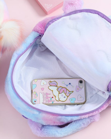 Fluffy Cute Unicorn Backpack