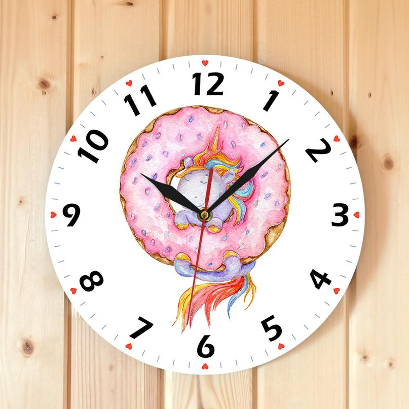 Pink Unicorn Clock