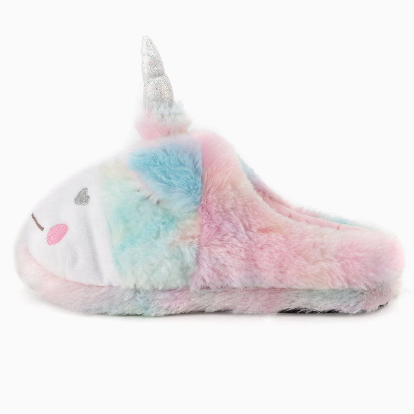 Pastel Cartoon Unicorn Slippers