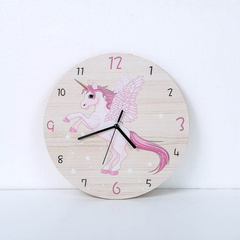 Wooden Alicorn Clock