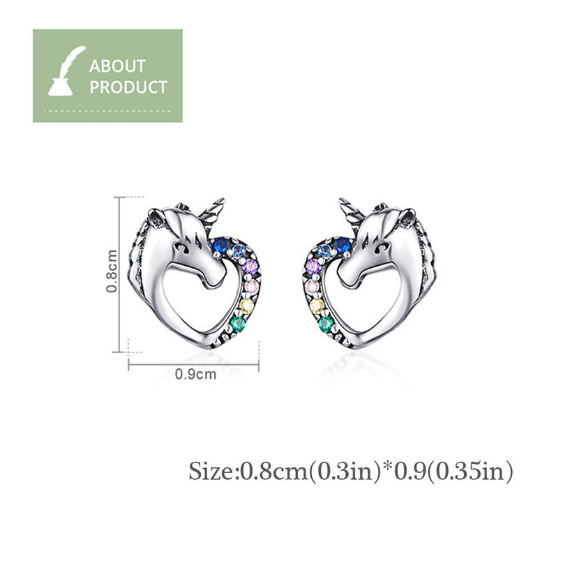 Unicorn Heart Earrings