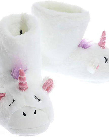 Cozy Unicorn Plush Boot Slippers