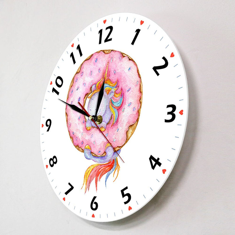 Pink Unicorn Clock
