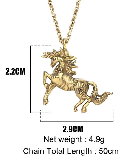 Antique Unicorn Necklace