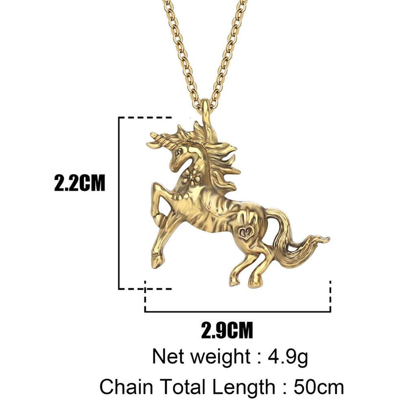 Antique Unicorn Necklace