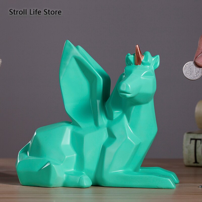 Geometric Alicorn Piggy Bank