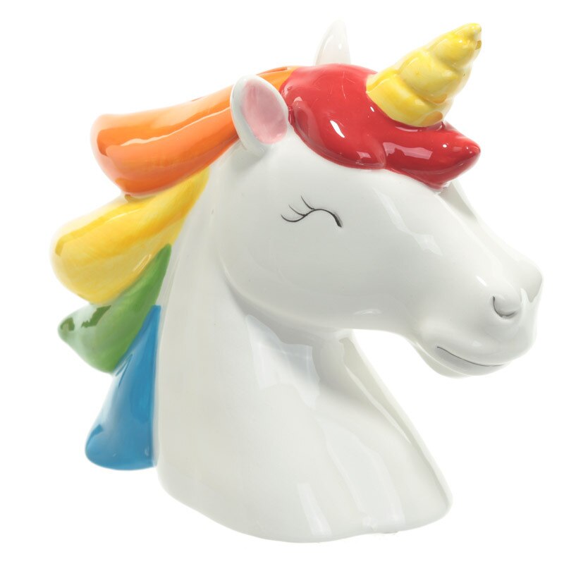 Ceramic Unicorn Head Piggy Bank