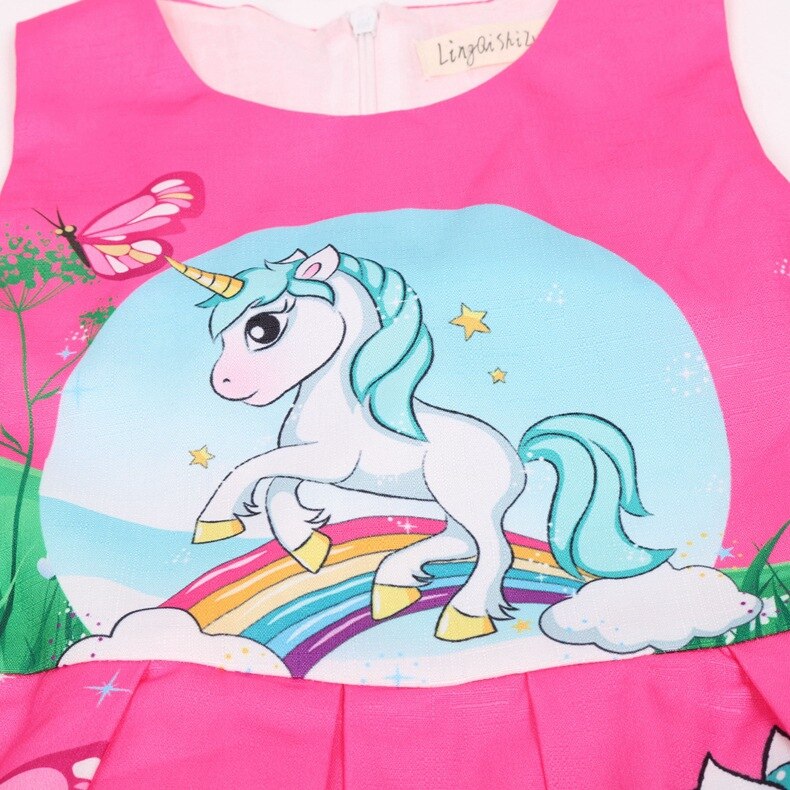Rainbow Butterfly Unicorn Dress