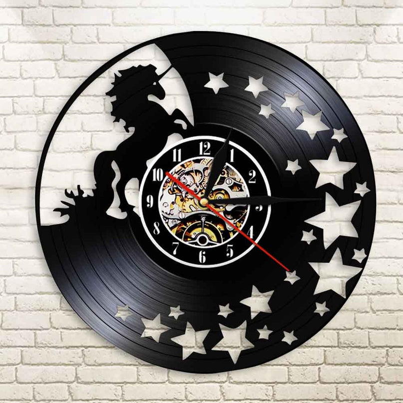 Unicorn Vinyl Clock