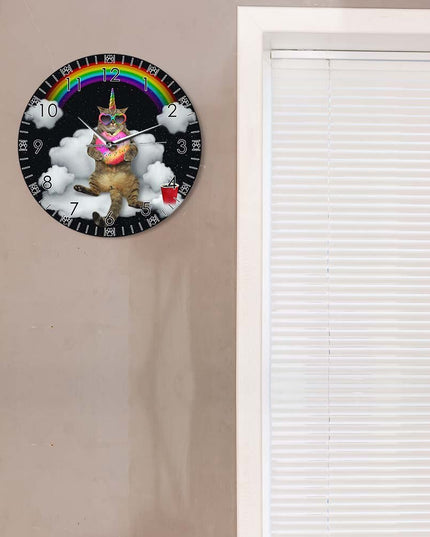 Cat Unicorn Clock