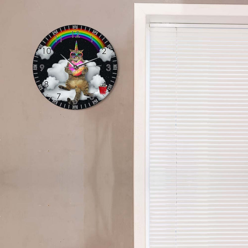 Cat Unicorn Clock