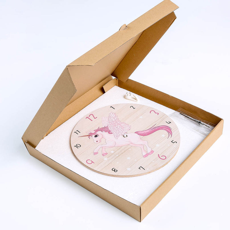 Wooden Alicorn Clock