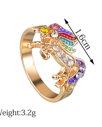 Yellow Unicorn Ring