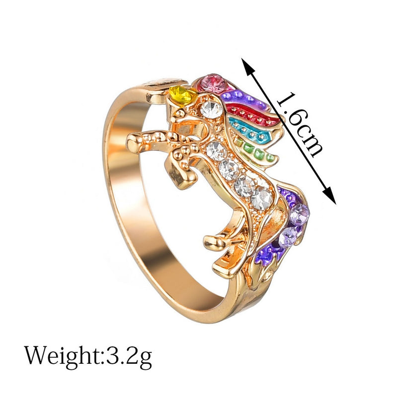 Yellow Unicorn Ring