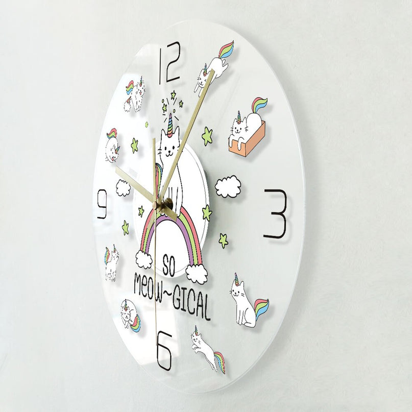 Meowgical Unicorn Clock