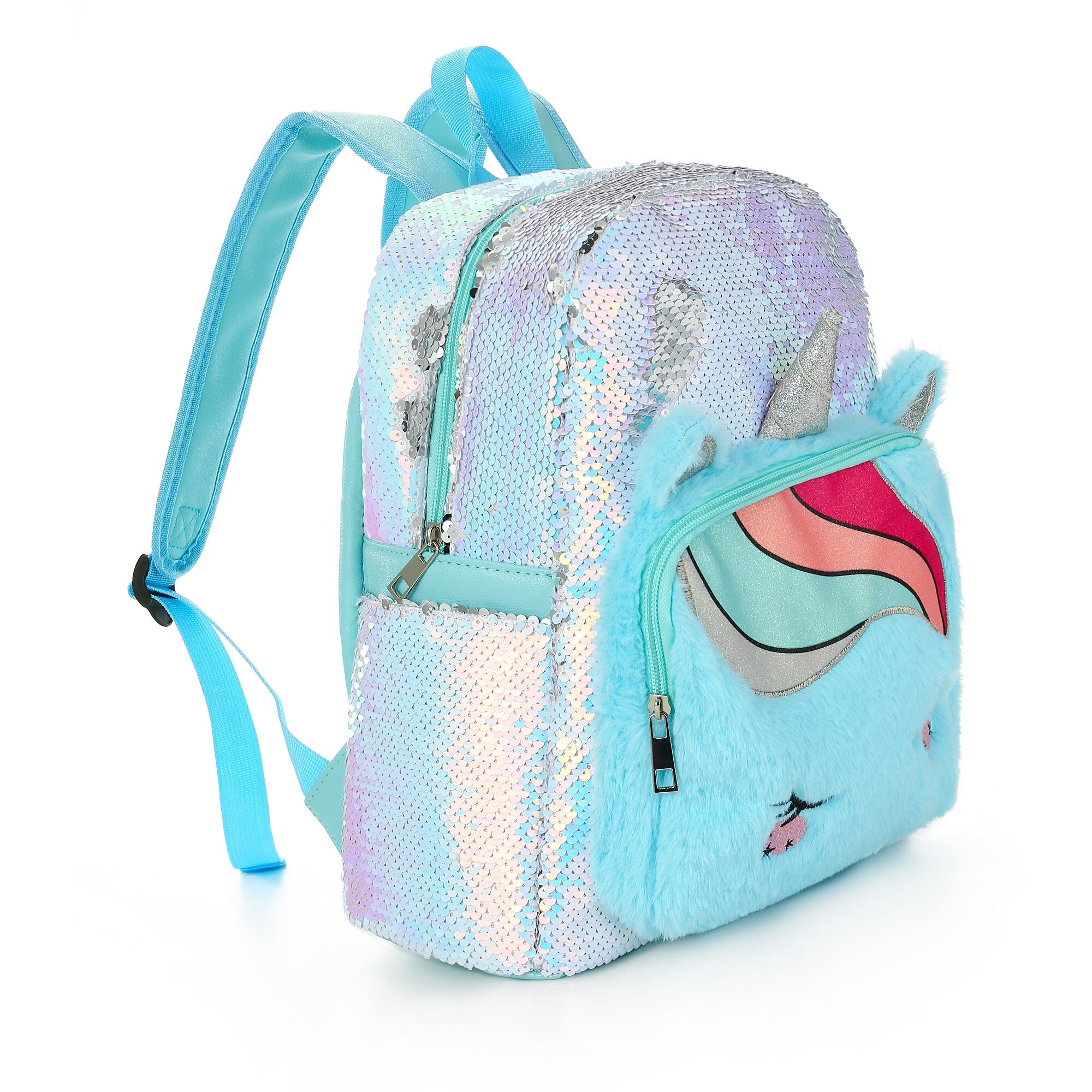 Shop Under One Sky Sequin & Faux Fur Pom-pom Unicorn Backpack