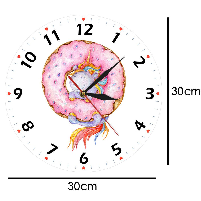 Pink Unicorn Clock