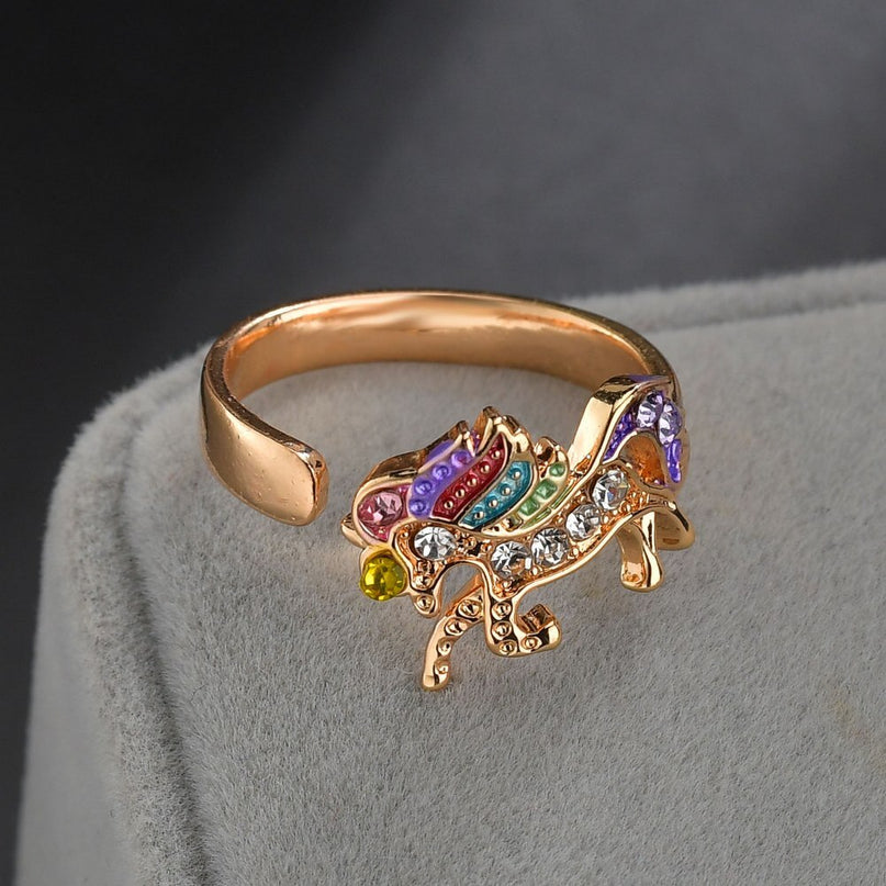 Yellow Unicorn Ring
