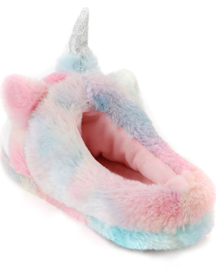 Pastel Cartoon Unicorn Slippers