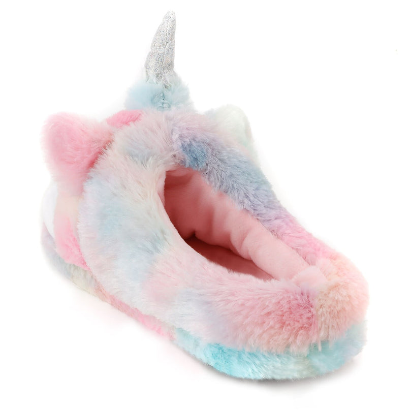 Pastel Cartoon Unicorn Slippers