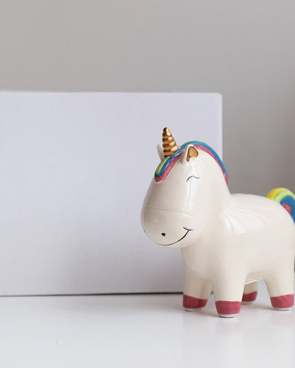 Smiling Unicorn Piggy Bank