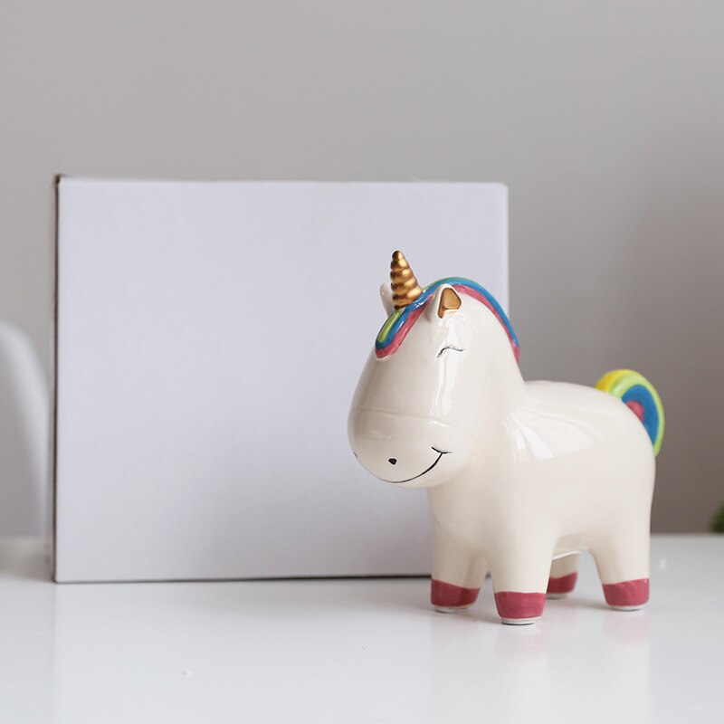 Smiling Unicorn Piggy Bank