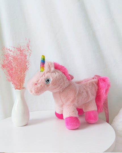 Pink Rainbow Unicorn Plush