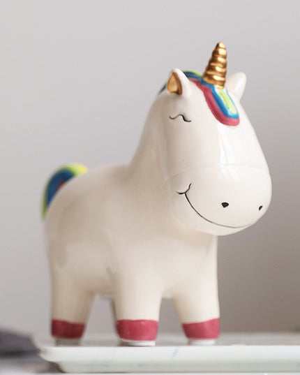 Smiling Unicorn Piggy Bank
