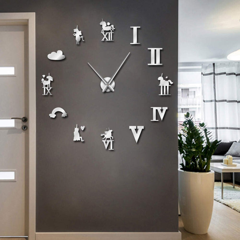 Modern Unicorn Clock