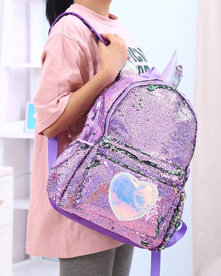 Purple Sparkly Unicorn Backpack