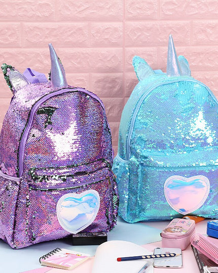Purple Sparkly Unicorn Backpack