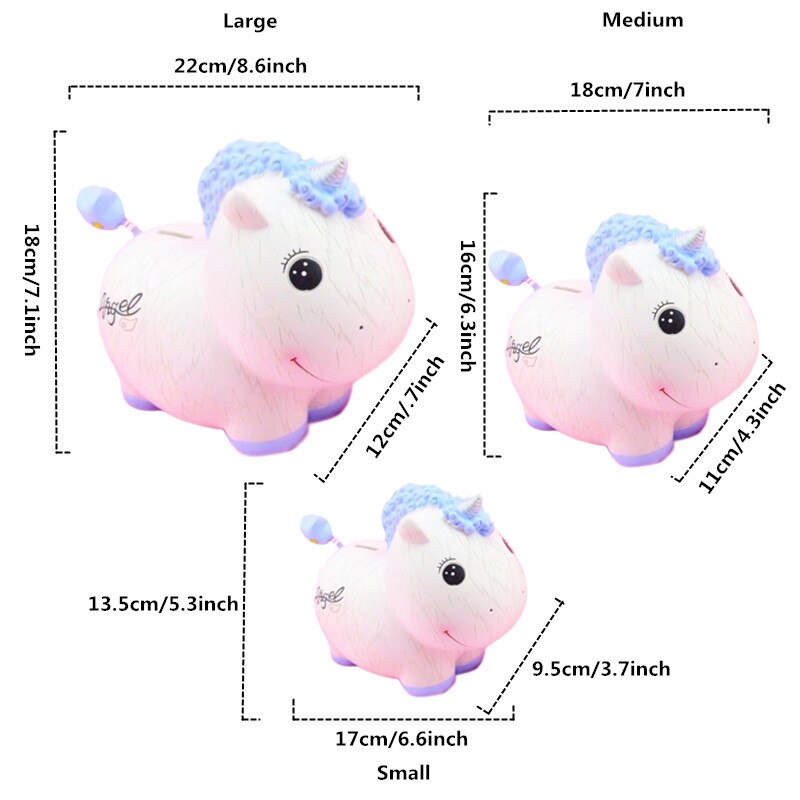 Mini Lying Unicorn Piggy Bank