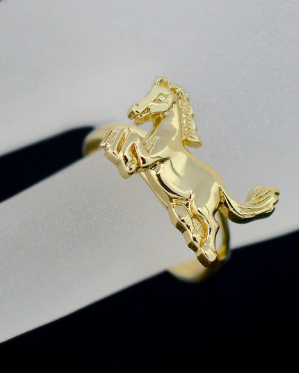 Majestic Golden Unicorn Ring