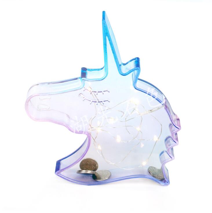 LED Unicorn Piggy Bank