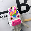 White Rainbow Unicorn Backpack