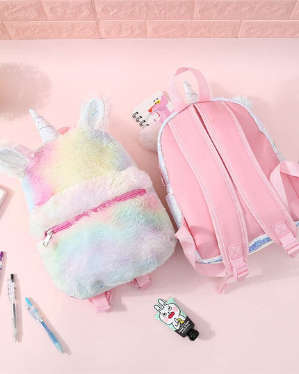 Fuzzy Unicorn Backpack