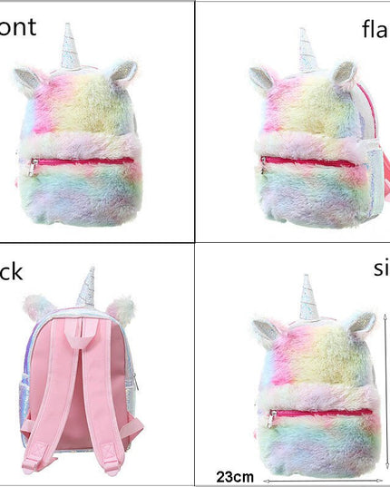 Fuzzy Unicorn Backpack